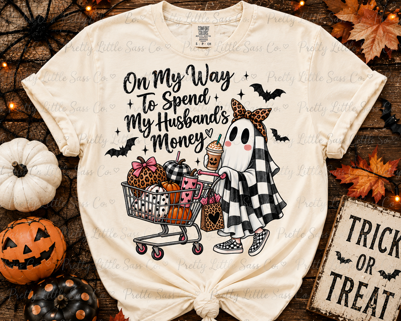 On My Way to Spend My Husband’s Money Halloween Tee